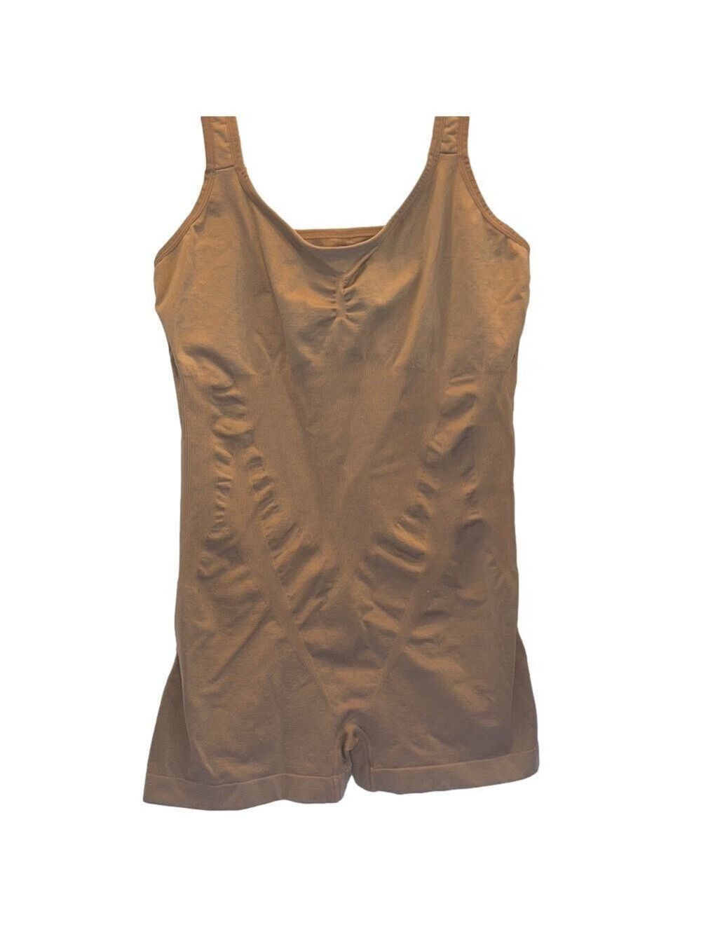 Brown Sleeveless Bodysuit, Plus Size 2X